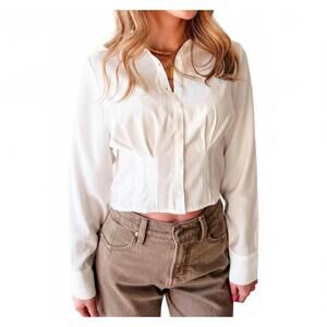 NEW MOD REF violetta button up shirt in white